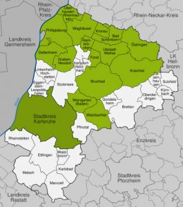 Karte Landkreis Karlsruhe | Pfisterer & Gerber Immobilien Bruchsal