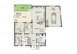 Grundriss Erdgeschoss - Familienfreundliches Einfamilienhaus mit Garten, Terrasse und Garage