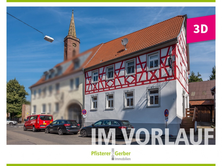 Historisches Fachwerkhaus trifft modernen Anbau im Herzen von Obergrombach - vorlauf (80419)