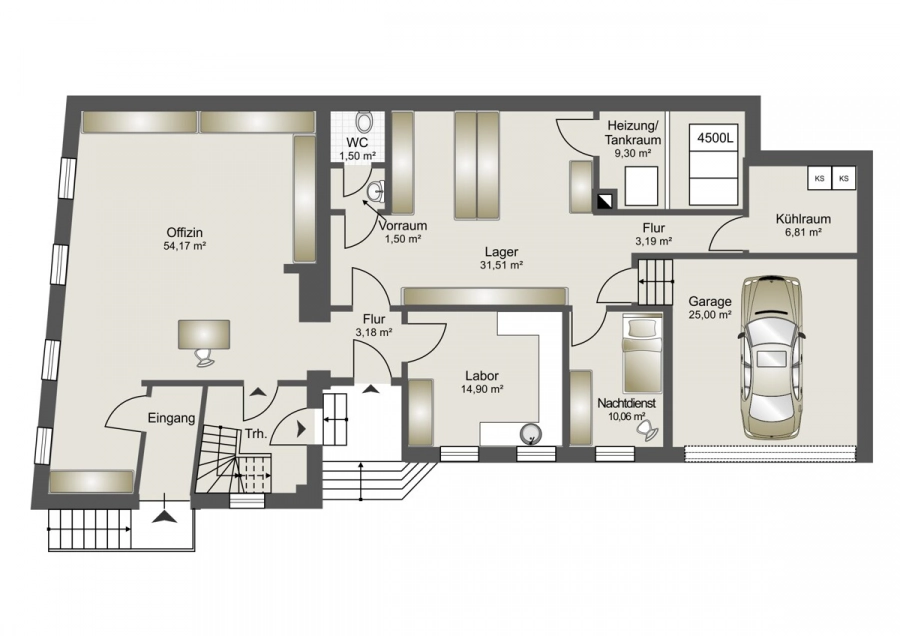 Historisches Fachwerkhaus trifft modernen Anbau im Herzen von Obergrombach - Erdgeschoss (80796)
