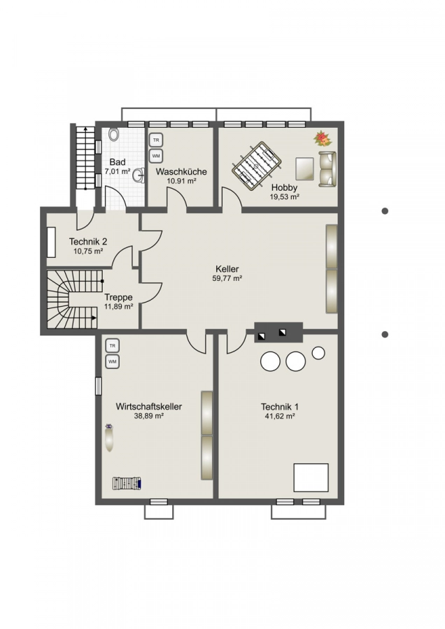 Stadtvilla mit Pool – Privatsphäre trifft Lebensqualität – Ein Zuhause für höchste Ansprüche - Untergeschoss-neu (80396)
