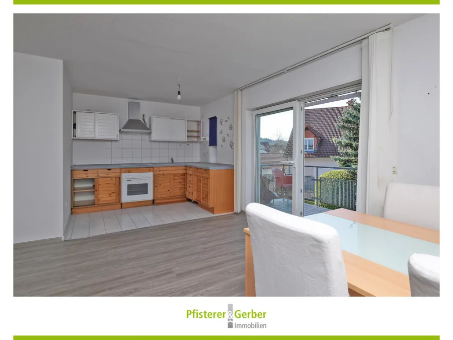Tolle Einzimmerwohnung mit Balkon, Einbauküche und Garage in ruhiger Lage von Bruchsal, 76646 Bruchsal, Erdgeschosswohnung