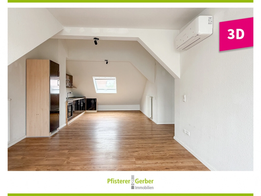 Renovierte 2 Zimmer Dachgeschosswohnung zentrumsnah und ruhig gelegen, 76646 Bruchsal, Dachgeschosswohnung