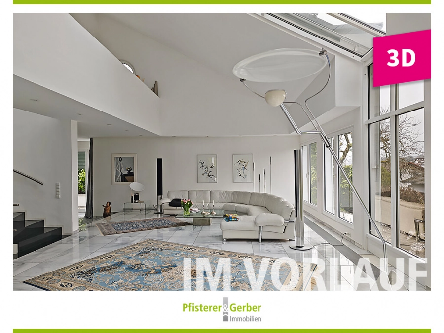 Wohnkomfort auf höchstem Niveau- Architektenhaus in unverbaubarer Feldrandlage - Wohnbereich (80915)