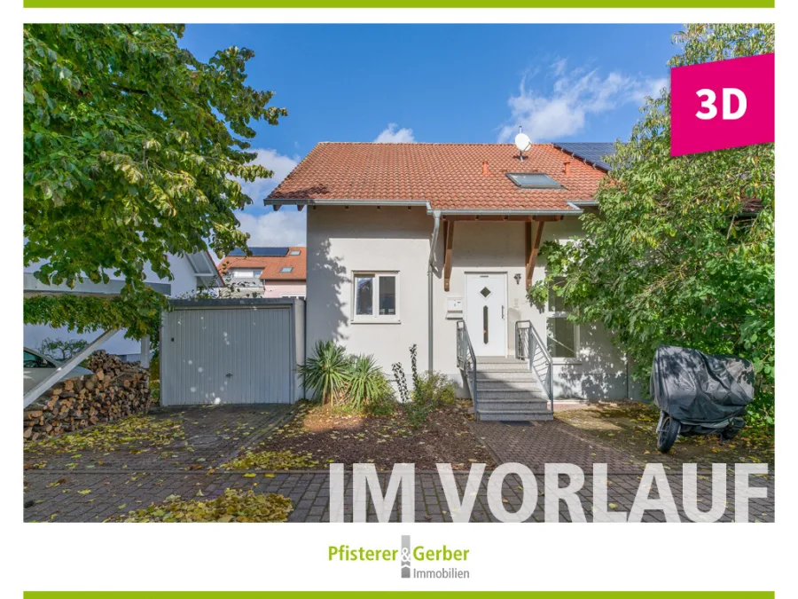 Schicke Doppelhaushälfte mit Einliegerwohnung in Heidelsheim, 76646 Bruchsal, Doppelhaushälfte zum Kauf