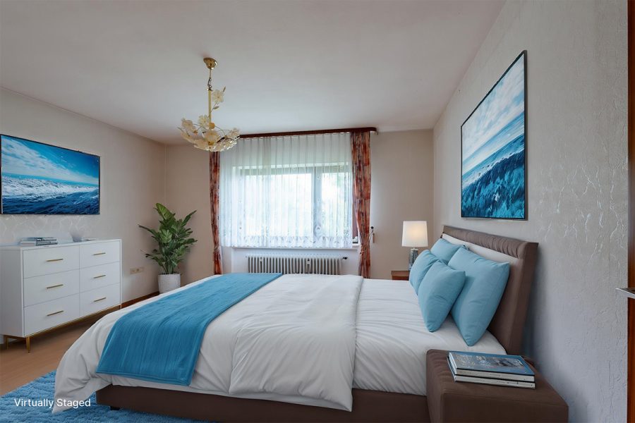 Charmanter Bungalow mit idyllischem Garten nahe den Weinbergen - Einrichtungsbeispiel Schlafzimmer 2 (76815)