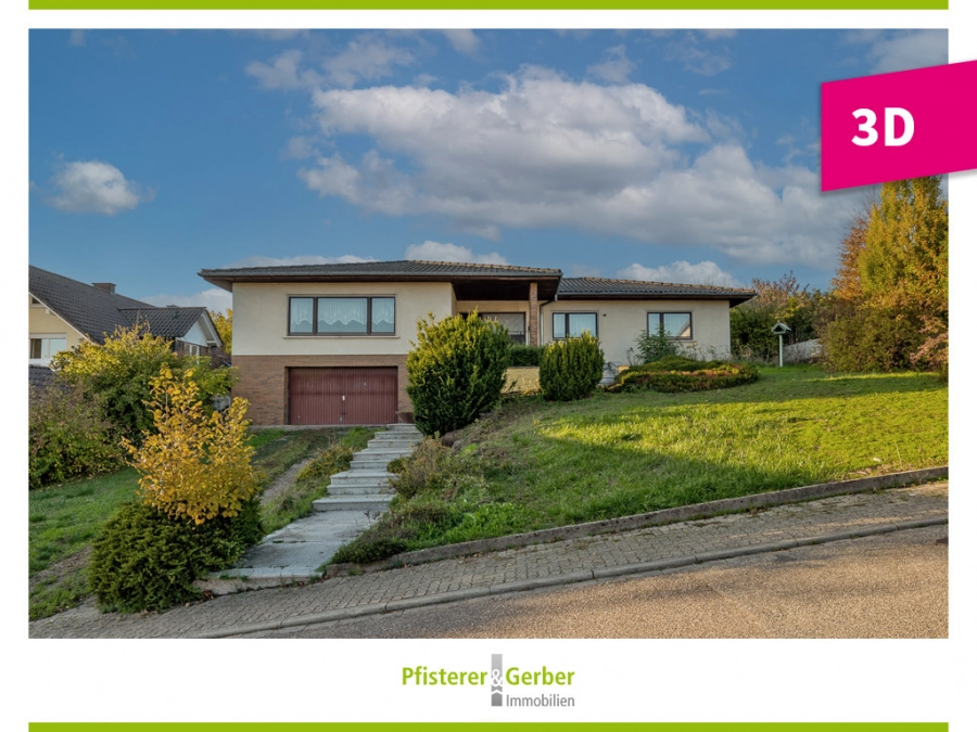 Charmanter Bungalow mit idyllischem Garten nahe den Weinbergen - Straßenansicht (80465)