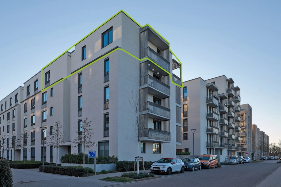 Exklusives Penthouse mit Terrasse, Balkon, Einbauküche, Sauna und TG-Stellplatz - Ansicht (80960)