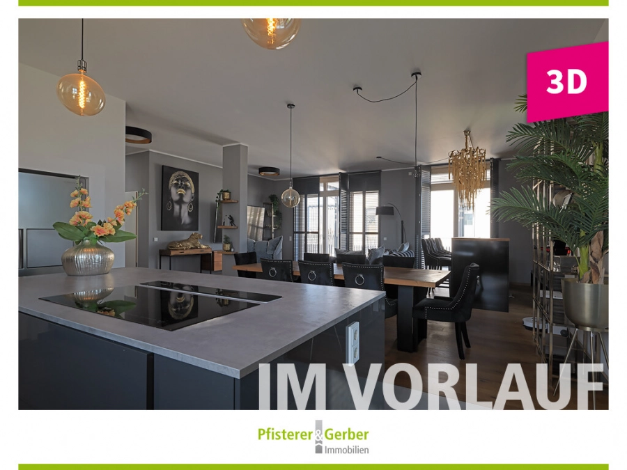 Exklusives Penthouse mit Terrassen, Einbauküche, Sauna und TG-Stellplatz - vorlauf (80810)