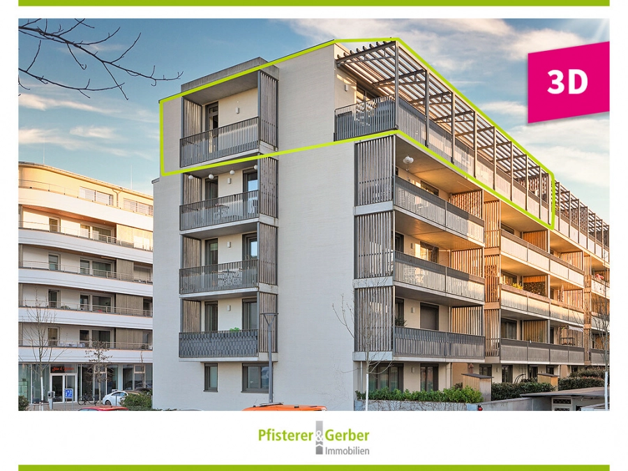 Exklusives Penthouse mit Terrasse, Balkon, Einbauküche, Sauna und TG-Stellplatz, 76646 Bruchsal, Penthousewohnung