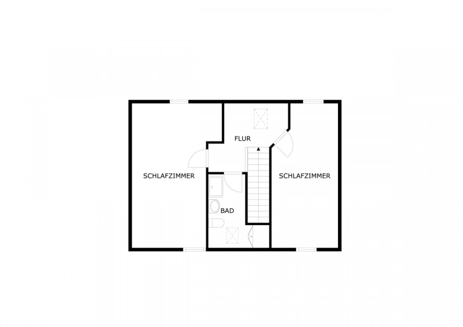 Zweifamilienhaus mit Wellnessbereich & Whirlpool – Wohnen, Arbeiten und Entspannen in einem Ensemble - Grundriss OG Hinterhaus (78682)