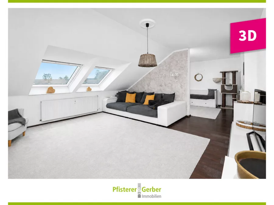 Modernisierte 4-Zimmer-Wohnung mit Loggia, Panoramazimmer und Garage im Herzen von Philippsburg, 76661 Philippsburg, Dachgeschosswohnung