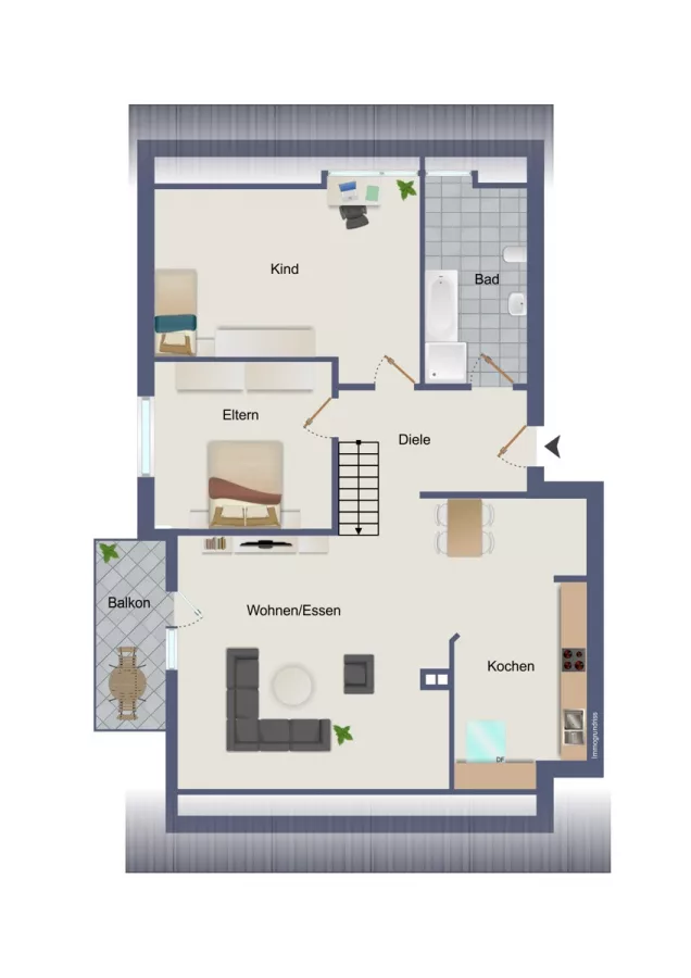 Grundriss Etage unten