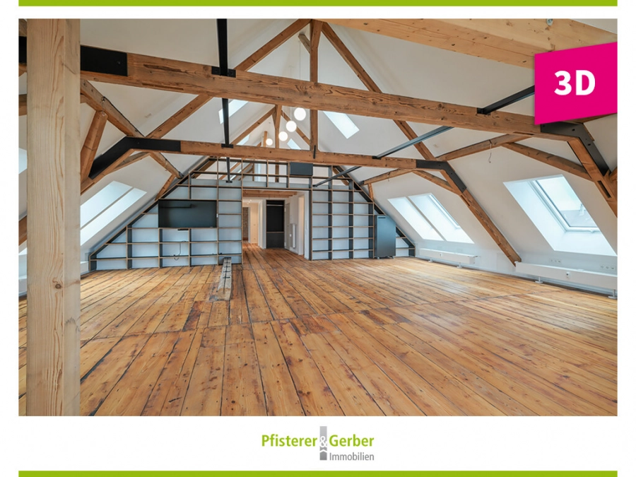 Exklusive Büroetage im historischen Gebäude „Alte Bank“ in bester Innenstadtlage von Bruchsal - Großer Büroraum mit Galerie (80689)