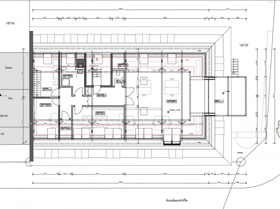 Exklusive Büroetage im historischen Gebäude „Alte Bank“ in bester Innenstadtlage von Bruchsal - Grundriss (80701)