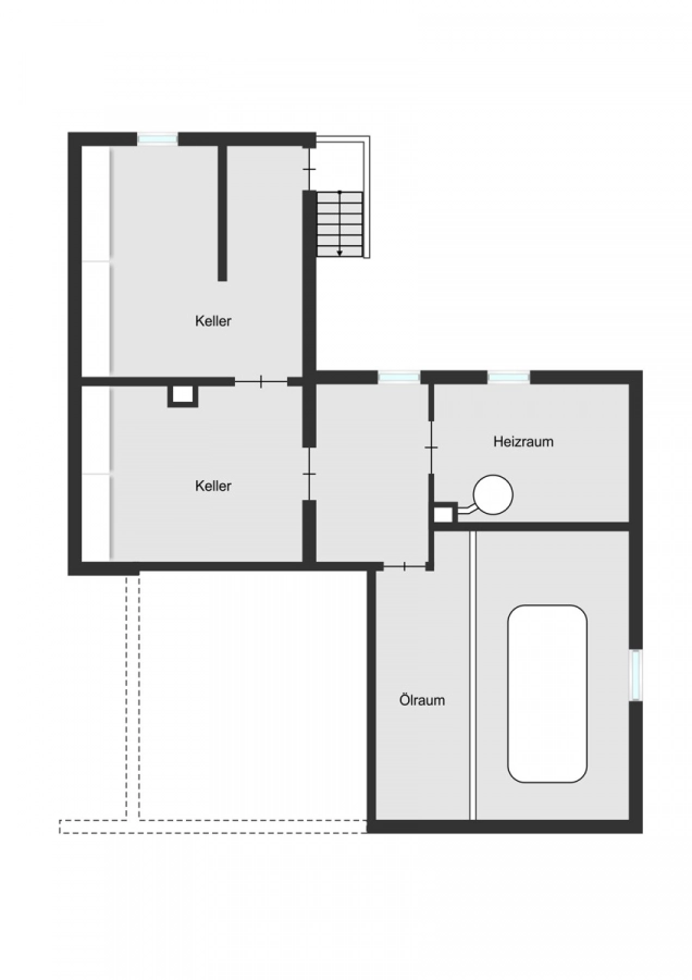 Zweifamilienwohnhaus mit zwei Garagen und separatem Grundstück - Grundriss_Untergeschoss (78857)