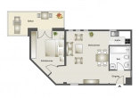 Grundriss - Außergewöhnliche 2-Zimmer-Wohnung mit Dachterrasse und TG-Stellplatz (vermietet)