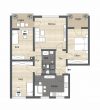 Energieklasse A: Vier-Zimmer-Wohnung mit 2 Balkonen - Grundriss