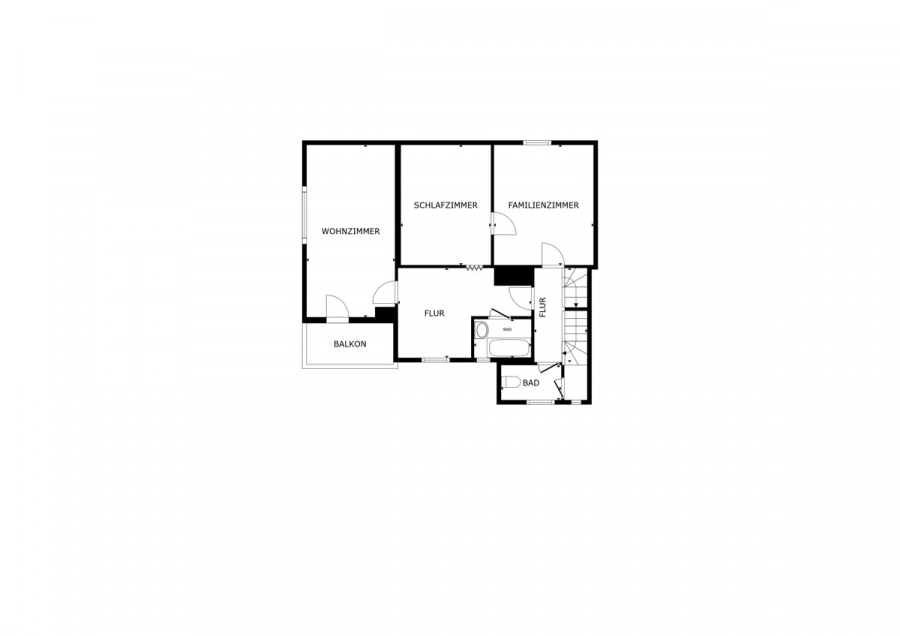 Viel Raum für Ideen: Einfamilienhaus mit Scheune und separater landwirtschaftlicher Fläche - Grundriss OG (81022)