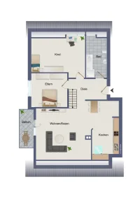 Grundriss Etage unten