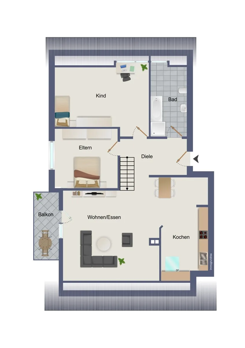 Grundriss Etage unten