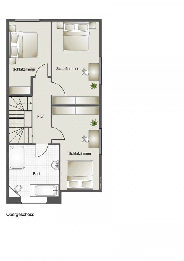 Familienfreundliches Wohnen in einer neuwertigen Doppelhaushälfte mit Energieeffizienzklasse A+ - Grundriss (80633)